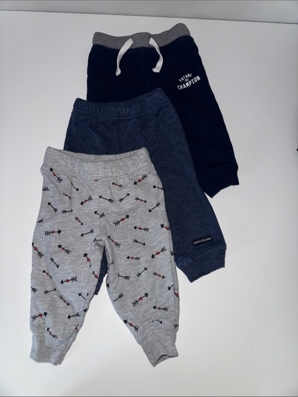 Baby Bundle of 3 Jogger Pants - Size 6-9 Months